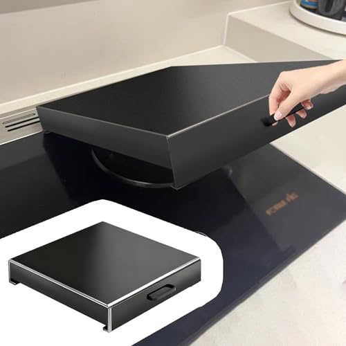 Couvre Plaque de Cuisson Gaz Couvercle de Plaque de Cuisson avec Poignée et Bande Antidérapante, Couvre-plaque de Cuisson Résistant à La Chaleur, pour Planche à Pâtes(L48xW35xH9cm(18.9x13.8x3.6))