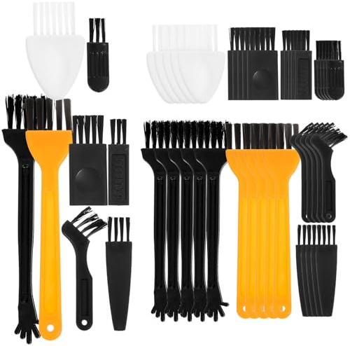 OFFIGAM 48 Stück Kleiner Reinigungspinsel aus Nylon und Pp für Haarschneider Spaltenreinigung mit Statischer Elektrizitätsentfernung für Täglichen Gebrauch im Herbst und Winter