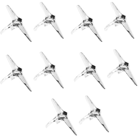 BESTOMZ 10pcs Sword Cross Fingernail Rings for Women, Open Adjustable Zinc Alloy Nail Art Charms Accessories, Silver Colour, Vintage Dark Style, for Festivals and Special Events