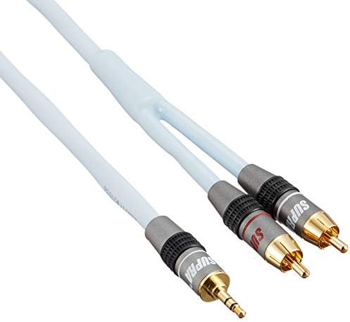 Supra Cables Biline MP Analoge Verbindungskabel 3,5mm Klinke zu RCA 2 m