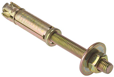 ForgeFix Masonry Anchors - Projection Bolts | M8 x 25mm | Zinc Yellow Passivated | Bag 10