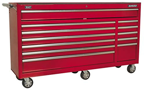 Sealey AP6612 12 Drawer Rollcab with Ball Bearing Slides - Red