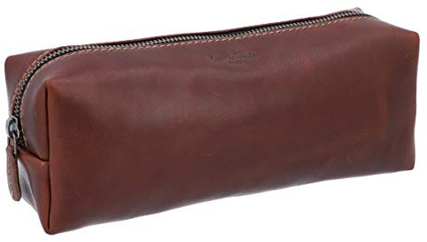 Gusti Stiftemappe Leder - Ingemar Federtasche Federmappe Schlampermäppchen Braun Leder