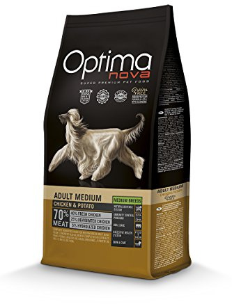 Optima Nova - Hundefutter für ausgewachsene mittelgroße Hunde Grain Free Huhn