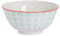 Nicola Spring Patterned Cereal Bowl - Turquoise - 16cm - Pack of 1 - Hand Printed Japanese Style Porcelain Serving Bowls for Dessert, Pasta, Cereal, Salad, Noodles, Soup