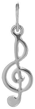 NKlaus Ketten Anhänger 925er Sterlingsilber Silber Violinschlüssel Notenschlüssel Musik 6200
