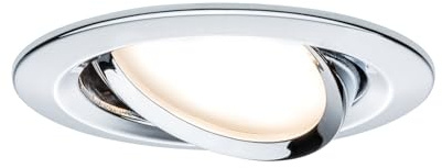Paulmann 93877 Nova Plus LED Einbauleuchte inkl. Coin Einzelleuchte schwenkbar rund 84mm 50° 6W 230V dimmbar 2700K Eisen gebürstet Spot Einbaustrahler Einbauleuchte