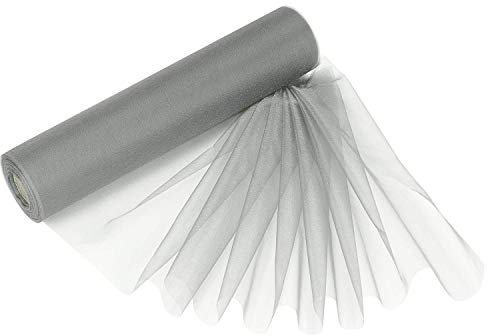 25m x 29cm Neige rouleaux Argent en Organza Transparent avec Paillettes Tissu-Idéal pour décorations de Noël, mariage, fête ou par Coupe Shop