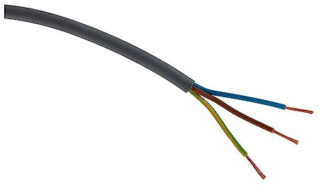 Câble d'alimentation électrique H05VV-F 3G2,5mm² - Gris - 50m - Zenitech