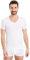 FINN Business Unterhemd Herren Kurzarm mit V-Ausschnitt - Unterziehshirt Männer aus original Lenzing® Modal Stoff - Das perfekte T-Shirt unter Hemd und Anzug Weiß Weiss S