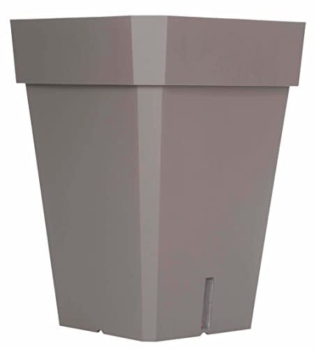 Riviera Pot à Loft Carré Haut, 53cm Diamètre, Taupe