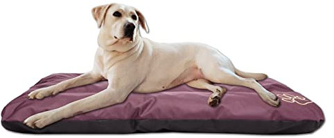 millybo ECO Hundematratze, Hundebett für Kleine, Mittlere, Große Hunde - wetterfestes Hundekissen, kuscheliges Schaum Tierbett, Outdoor & Robustes Hundematte - 90x60x8cm Bordeaux