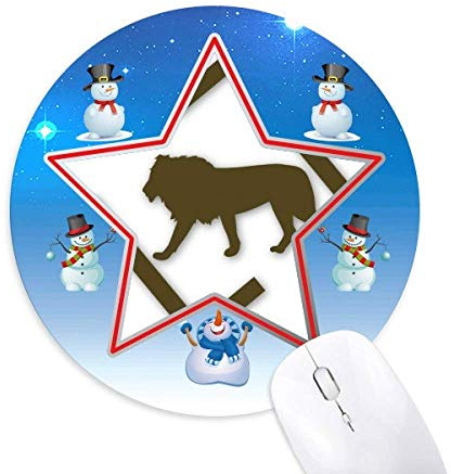 Lion Center King Prey Schneemann Maus Pad Round Star Mat