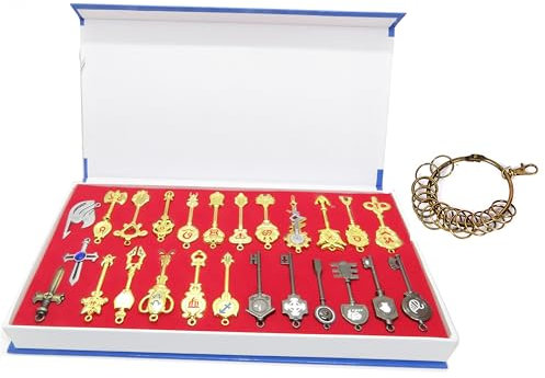 Multiculture Zodiac-Schlüssel Sammelbox mit Kette von Gray Fullbuster und Symbol von Magier-Gilder für Fairy Tail Fans