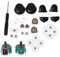 Abwan Botones de disparo, L1 R1 L2 R2, botones de disparador 3D, analógicos, joysticks de pulgar, tapa de goma conductiva para juego de reparación de mandos de PS4