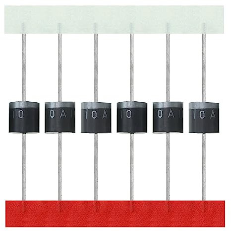 AUKENIEN 20 Stück 10A10 Gleichrichterdiode 10A 1000V R-6 Axial Gleichrichter Dioden 10 Ampere 1000 Volt Elektronische Silikondioden
