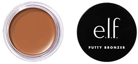 e.l.f. Putty Bronzer, cremige und hochpigmentierte Formel, erzeugt einen langanhaltenden bronzierten Glanz, angereichert mit Arganöl und Vitamin E, Golden Daze, 10 g