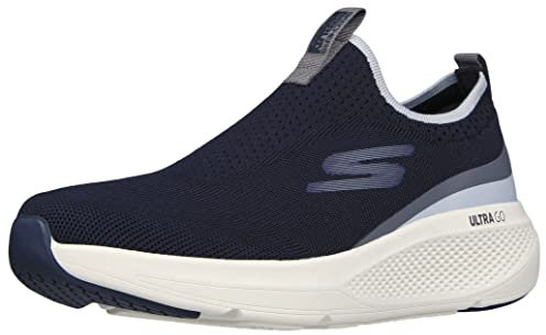 Skechers Herren GOrun Elevate – Athletischer Trainings-Laufschuh Zum Reinschlüpfen mit Dämpfung Sneaker, Marineblau Grau, 43 EU