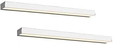 2er SET Badezimmer Wandleuchten Up and Down in Silber Chrom, Breite 60cm