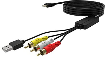 baolongking RCA zu HDMI Konverter, AV zu HDMI Adapter, AV Composite CVBS Video Audio Converter Adapter Unterstützung 1080P für PS2/PS3/STB/Xbox VHS/VCR/Blue-Ray DVD-Player (RCA auf HDMI)