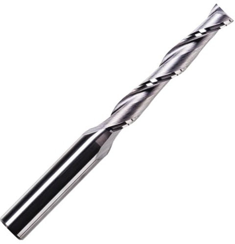 5mm x 32mm Flute x 1/4 Shank Solid Carbide Spiral 2 Flute Up Cut Router Bit for Wood, Hard Wood, PVC & Acrylic (5mm x 32mm Flute)