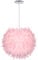 iDEGU Moderne Pendelleuchte, Ø 30 cm Hängelampe aus Federn Kugel Lampenschirm E27 Deckenleuchte Kronleuchter für Schlafzimmer, Wohnzimmer (Rosa)