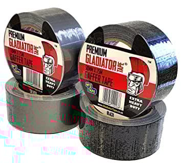 Strong Ultimate Cloth Tape Black Tape (50 MESH) Black 50mm x 25m, The Ultimate High Strength Waterproof Gaffer and Duct Adhesive Cloth Repair Tape