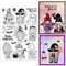INFUNLY Gnomes Stamps Happy Halloween Transparente Stempel Für Die Kartenherstellung Skelett Transparente Stempel Spinnennetz Fledermäuse Gummistempel Für DIY Scrapbooking Kürbisstempel Zum Basteln