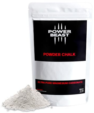POWER BEAST Magnesite in Polvere, Gesso Sportive, Powder Chalk, Palla Gesso, Pallina Magnesite, Cross Training, Grip, Sollevamento Pesi, Boulder, Arrampicata, Paddle, PoleDance.