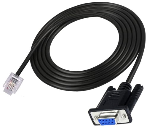 HTGuoji DB9 to RJ11 RJ12 6P4C LAN Network Serial Control Cable for Leadshine Stepper Drive Servo Motor DM432C DM442 DM556 DM856 3DM683 AM882 DM1182 2meter/6FT (6P4C)