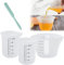 Silicona para Resina,Jarras Medidoras de Silicona,Vaso Medidor Silicona,Jarra Medidora Vaso de Silicona,Vasos Mezcladores,Tazas Medidoras de Cocina,100ml/250ml,3pcs