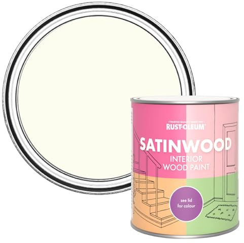 Rust-Oleum White Satinwood Interior Wood Paint - Porcelain 750ml