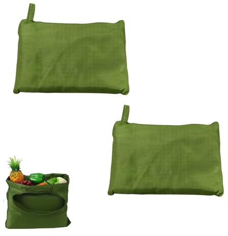 EVOHDAH Einkaufstasche Faltbar 1Stücke Wiederverwendbare Einkaufstaschen, Tägliche Shopping Bag Umweltfreundliche Einkauf-tasche, Faltbare Tote Bag Einkaufstüten Tragbare Langlebig (2pcsgreen)