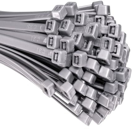 HORZEFIX Kabelbinder 100 Stück grau lang stabil uv beständig Universalbinder 2,5/3,6/4,8/7,6 breit