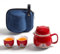DEARART Magnifique ensemble de tasses à thé portable, tasse de 300ml,2 g et 2 tasses, large goulot facile à nettoyer, garde le thé chaud, infuseur de thé en vrac, chat mignon, rouge