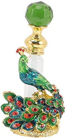 TOPBATHY Glas und Metall Nachfüllbare Duftflasche Grün, 4ml