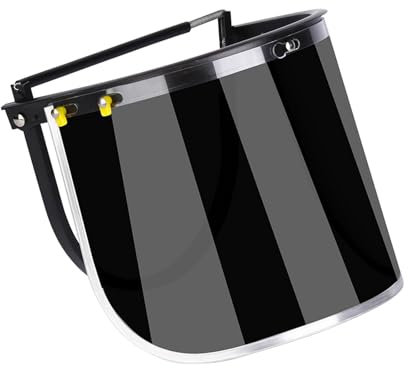 Folpus Gesichtsschutzmaske, Gesichtsschutz, schlagfest, universell, Schutz, Vollgesichtsschutz zum Schleifen, Schneiden, Jäten, Schwarz