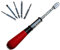 Spiral Screw Driver Semi Automatic Screwdriver Push Pull Wood Handle Long Screwdriver Ratchet Screw Driver with Replaceable Bit Push Pull Ratchet Screwdriver