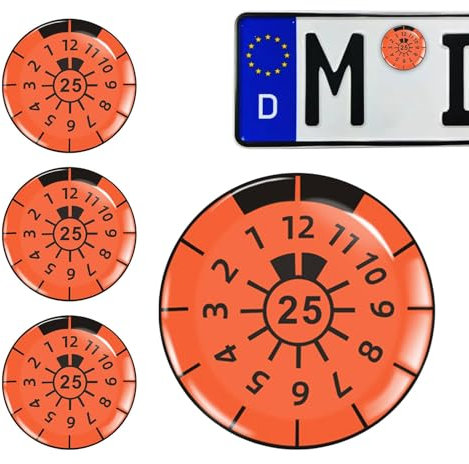 Domed 3D Gel Stickers, Car Stickers, Pack of 4 Automotive Stickers, Car Window Stickers, Waterproof Car Number Plate Decor Stickers for Most Vehicles