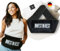 Premium Wärmflaschengürtel mit Print I Gürtel Wärmflasche zum Umbinden I Perioden Wärmegürtel I ideal als Wärmflasche für Nacken, Schulter, Rücken und Bauch I inkl. Geschenkverpackung (schwarz)