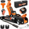 Verda Hydraulischer Wagenheber 2,5T, 85-365mm + Gummiauflage + Koffer + Montagehandschuhe + Schlüssel Magnetische Werkzeugschale, Rangierwagenheber, Autoheber, PKW, Profi(Wagenheber 2,5T + Schlüssel)