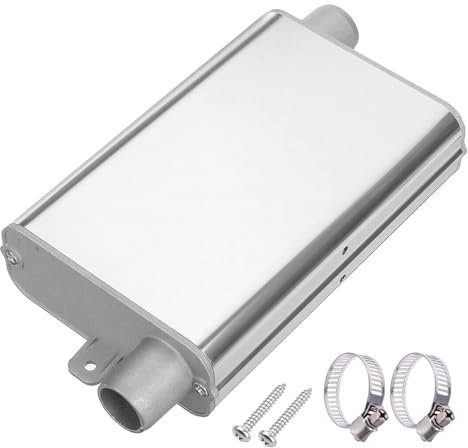 Juego de silenciadores de escape para calefacción de aparcamiento,Calefacción de estacionamiento Silenciador de escape 24mm aleación de aluminio recta calefacción silenciador para diesel Hea