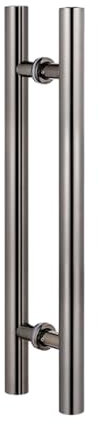 AEGCAOJH Maniglie Moderne per Porte Push-Pull in Vetro Nero, Maniglia per Porta Interna/Esterna bifacciale, Maniglie per Porte da fienile (60x36 cm)