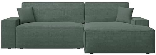 Selsey Sofa Ecksofa Eckcouch Schlafsofa Couch Mit Stauraum Schlaffunktion Pflegeleicht Polyurethanschaum L Form Rechts Chenille Salbei Farese