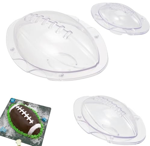 STFALI American Football Backform, Football Deko für Superbowl Deko, American Football Geschenke, Keksausstecher Fussball Backform Rugbyball Kuchenform, Drei Größen Zur Herstellung Von Pralinen