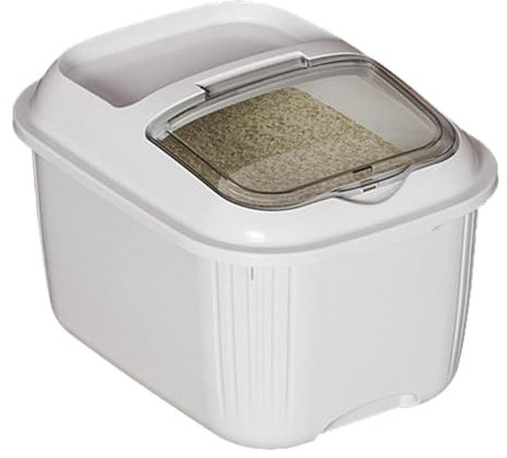 lembrd Boîtes de Stockage de Riz Et Céréales, 10KG Conteneur de Stockage Aliments Hermétique avec Couvercle + Rouleau, Boîte Rangement de Riz Multifonction pour Stocker Les Cereales, Pâtes, Farine