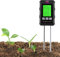 6 in 1 tester di umidità pianta, tester multifunzionale di pH del suolo, temperatura e fertilità, intensità solare, umidità del suolo e umidità ambiente, per giardinaggio/prato/agri