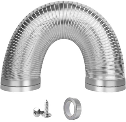 Colcolo Range Hood Exhaust Hose Dryer Vent Duct Aluminum Foil Easy to Install Aluminum Ducting Exhaust Hose for Heating and Cooling, 15cmx150cm