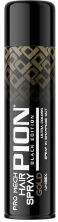 Pion Black Edition Pro Mech Gold Temporary Hair Color Spray 150 ml - Ultra-Farben, Semipermanentes Haarfärbesprays