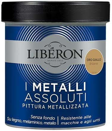 Libéron - Les Métaux Absolus - Peinture Métallique - Or Jaune Brillant - 0,5 L